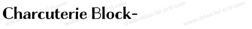 Charcuterie Block字体转换